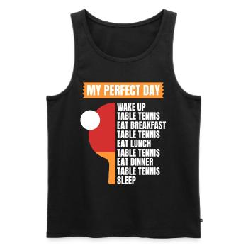 Table Tennis Saying Table Tennis Humor - Men's Premium Organic Tank Top - black - Front - Michal (187cm)