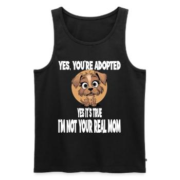 Ja, Du Bist Adoptiert, Ja, Es Stimmt, Ich Bin - Männer Premium Bio Tank Top - Schwarz - Vorne - Michal (187cm)