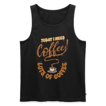 Today I Need Coffee Lots Of Coffee - Männer Premium Bio Tank Top - Schwarz - Vorne - AI Model Male 178 light (178cm)
