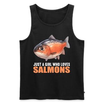 Salmon Salmon - Men's Premium Organic Tank Top - black - Front - AI Model Male 178 light (178cm)