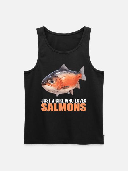 Lachse Lachs - Männer Premium Bio Tank Top - Schwarz