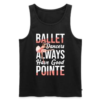 Les danseurs de ballet ont toujours un bon point - Débardeur bio Premium Homme - noir - Devant - AI Model Male 178 light (178cm)