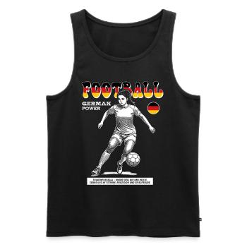 GER Fußballerin Shirt: Spaß am Spieltag - Männer Premium Bio Tank Top - Schwarz - Vorne - Michal (187cm)