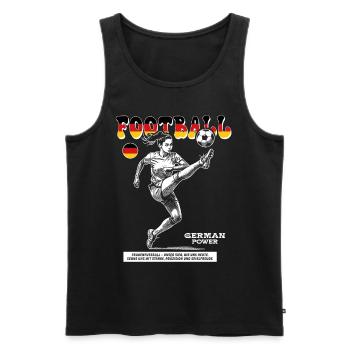 Germany Fußballerin Shirt: Spektakulärer Pass - Männer Premium Bio Tank Top - Schwarz - Vorne - Michal (187cm)
