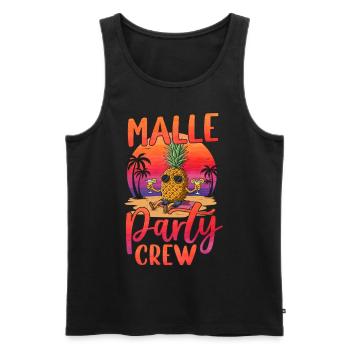 Malle Party Crew - Men's Premium Organic Tank Top - black - Front - Michal (187cm)