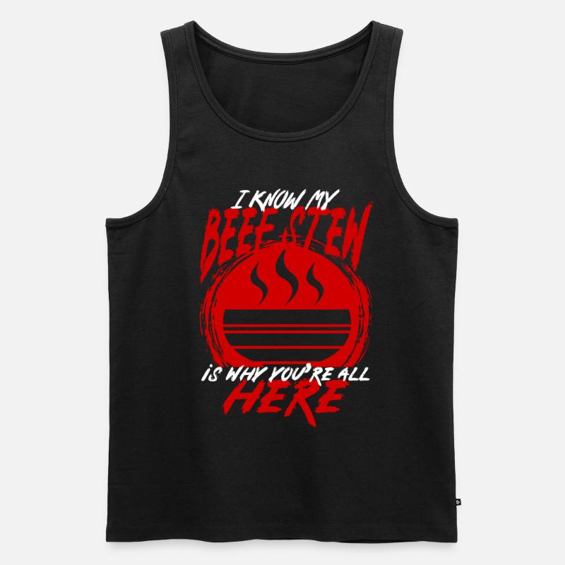 Gulasheintopf Beef Stew - Männer Premium Bio Tank Top - Schwarz