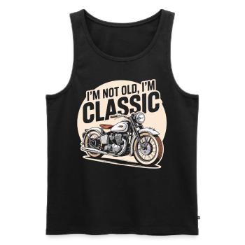 Motards vintage : classiques au lieu d’anciens - Débardeur bio Premium Homme - noir - Devant - Michal (187cm)