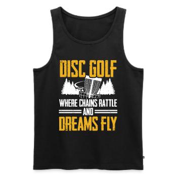 Disc Golf Discgolf - Débardeur bio Premium Homme - noir - Devant - Michal (187cm)