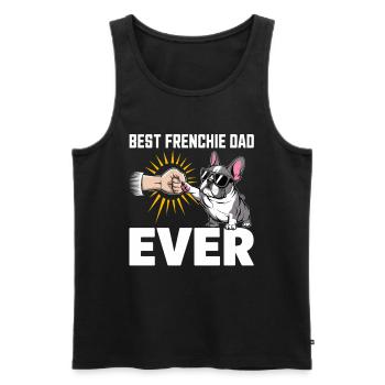 Best Frenchie Dad Ever Funny Dog with - Men's Premium Organic Tank Top - black - Front - Michal (187cm)