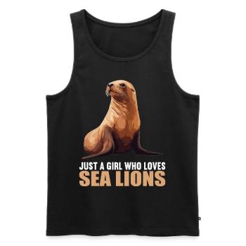 Sea Lions Sea Lion - Men's Premium Organic Tank Top - black - Front - Michal (187cm)