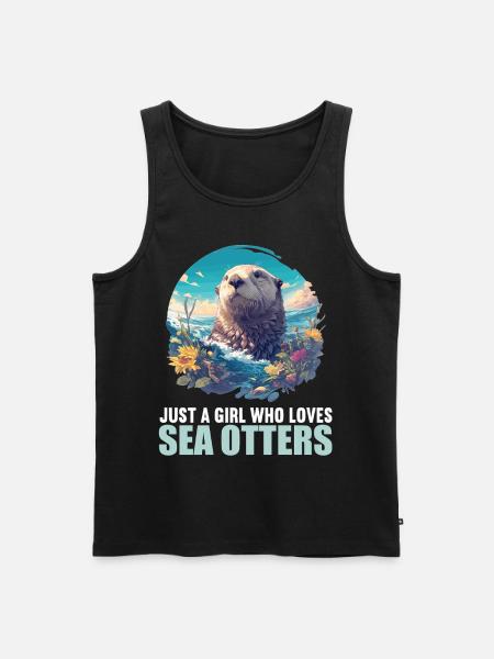 Seeotter - Männer Premium Bio Tank Top - Schwarz