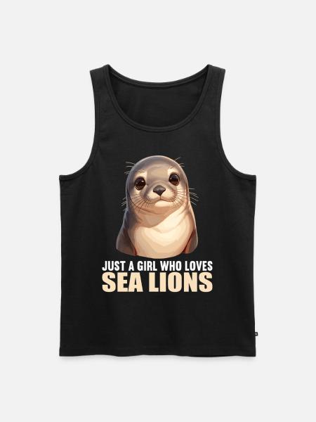 Seelöwen Seelöwe - Männer Premium Bio Tank Top - Schwarz