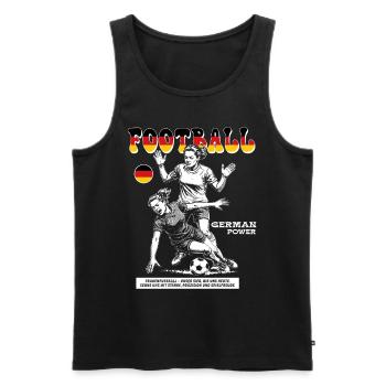 Germany Fußballspielerin Shirt: Foul mit Ansage - Männer Premium Bio Tank Top - Schwarz - Vorne - AI Model Male 178 light (178cm)