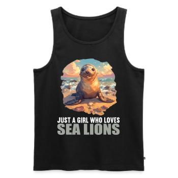 Sea Lions Sea Lion - Men's Premium Organic Tank Top - black - Front - Michal (187cm)