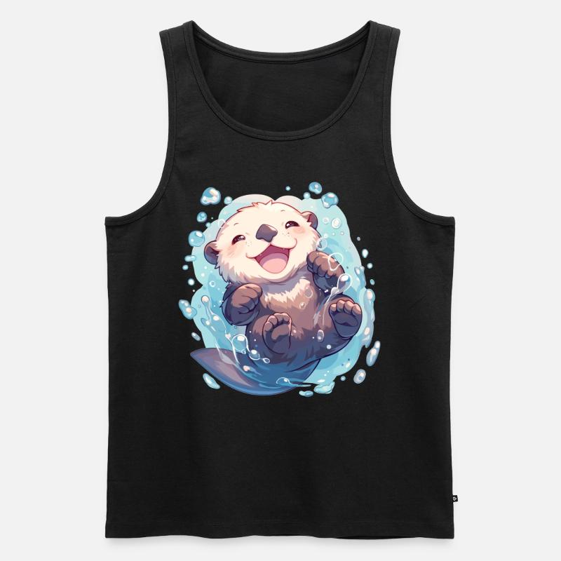 Seeotter - Männer Premium Bio Tank Top - Schwarz