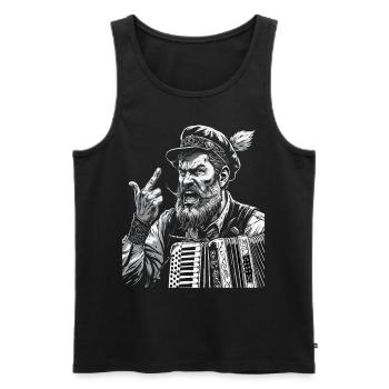 Grantler Grumpy Bavarian dialects Bavaria - Men's Premium Organic Tank Top - black - Front - AI Model Male 178 light (178cm)