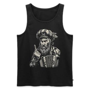 Grantler Grumpy Bavarian dialects Bavaria - Men's Premium Organic Tank Top - black - Front - AI Model Male 178 light (178cm)