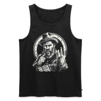 Grantler Grumpy Bavarian dialects Bavaria - Men's Premium Organic Tank Top - black - Front - AI Model Male 178 light (178cm)