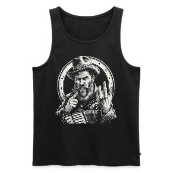 Grantler Grumpy Bavarian dialects Bavaria - Men's Premium Organic Tank Top - black - Front - AI Model Male 178 light (178cm)