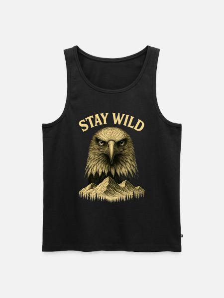 Stay Wild - Majestic Eagle - Men's Premium Organic Tank Top - black
