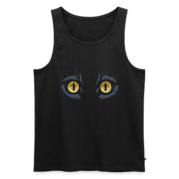 Mystische Katzenaugen Mit Gelben Iriden Und - Männer Premium Bio Tank Top - Schwarz - Vorne - AI Model Male 178 light (178cm)