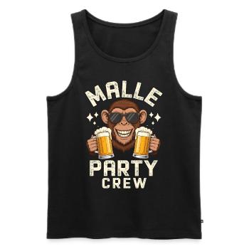 Malle Party Crew - Débardeur bio Premium Homme - noir - Devant - AI Model Male 178 light (178cm)