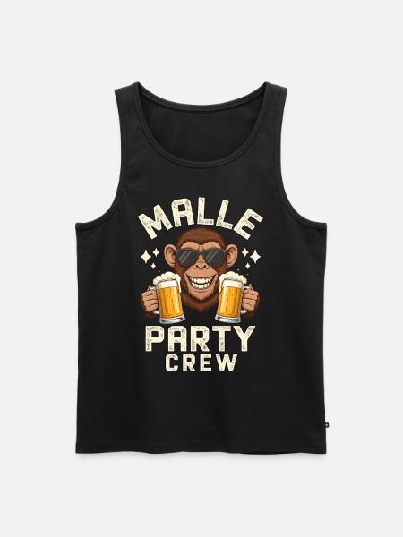 Malle Party Crew - Männer Premium Bio Tank Top - Schwarz