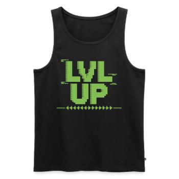 Chemise Gamer Level Up - Débardeur bio Premium Homme - noir - Devant - AI Model Male 178 light (178cm)