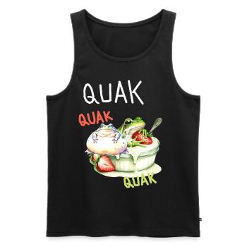 Frog Frogs Croak Dessert Kids - Men's Premium Organic Tank Top - black - Front - AI Model Male 178 light (178cm)