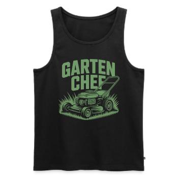 Garten Chef Rasenmäher Gärtner Hobbygärtner - Männer Premium Bio Tank Top - Schwarz - Vorne - AI Model Male 178 light (178cm)