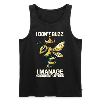 Bee Beekeeper I Don't Buzz i manage Employees - Men's Premium Organic Tank Top - black - Front - Michal (187cm)