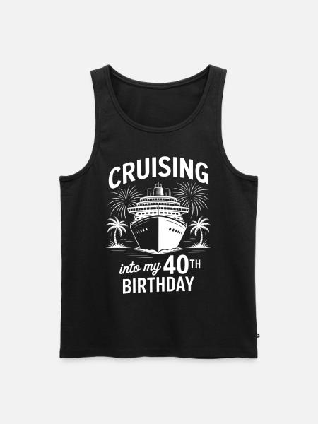 Croisière 40e anniversaire - Débardeur bio Premium Homme - noir
