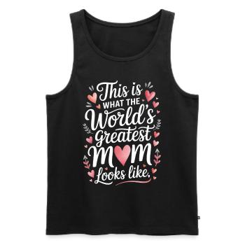 Mama Spruch Liebe Mutter Lustig Mom - Männer Premium Bio Tank Top - Schwarz - Vorne - AI Model Male 178 light (178cm)