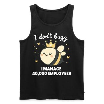Bienen Imker I Don't Buzz i Manage Employees - Männer Premium Bio Tank Top - Schwarz - Vorne - Michal (187cm)