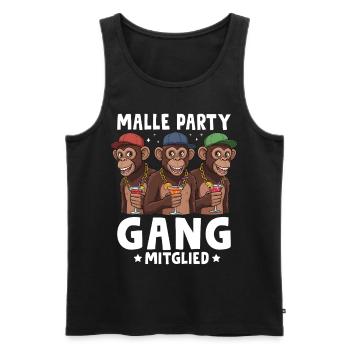 Membre du gang du parti Malle - Débardeur bio Premium Homme - noir - Devant - Michal (187cm)