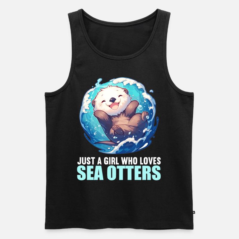 Seeotter - Männer Premium Bio Tank Top - Schwarz