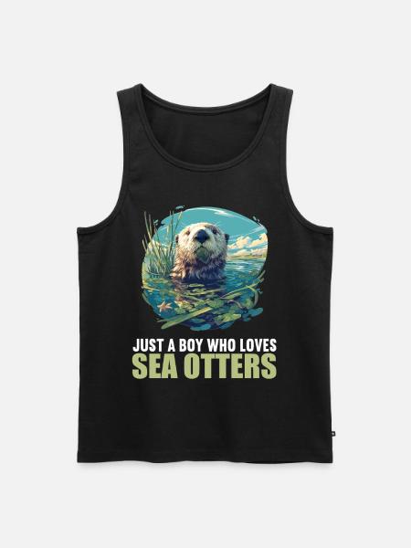 Seeotter - Männer Premium Bio Tank Top - Schwarz