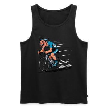 Cycliste Vélo de route Vélo de route Vélo de route - Débardeur bio Premium Homme - noir - Devant - Michal (187cm)