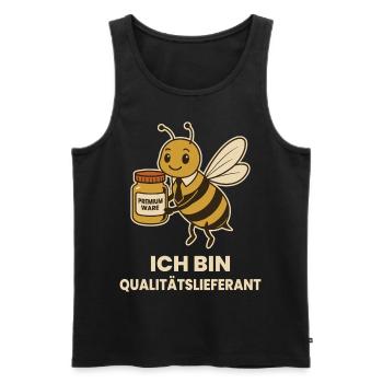 Bee Beekeeper I am a quality supplier - Men's Premium Organic Tank Top - black - Front - Michal (187cm)
