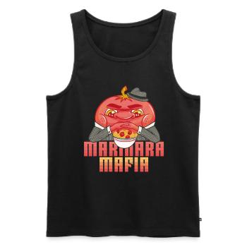 Marinara Dealer - Männer Premium Bio Tank Top - Schwarz - Vorne - Michal (187cm)