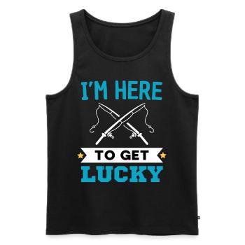 Lustiger Angler Spruch St. Patricks Day - Männer Premium Bio Tank Top - Schwarz - Vorne - Michal (187cm)