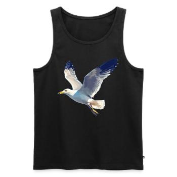 Seagulls Seagull - Men's Premium Organic Tank Top - black - Front - AI Model Male 178 light (178cm)