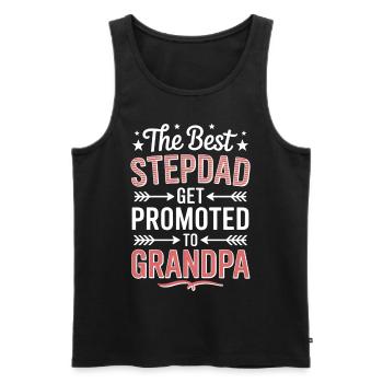 Stiefvater wird Opa Spruch Großvater - Männer Premium Bio Tank Top - Schwarz - Vorne - AI Model Male 178 light (178cm)