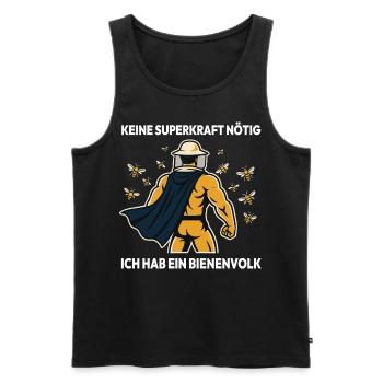 Bees Beekeeper not a superpower Necessary bee colony - Men's Premium Organic Tank Top - black - Front - AI Model Male 178 light (178cm)
