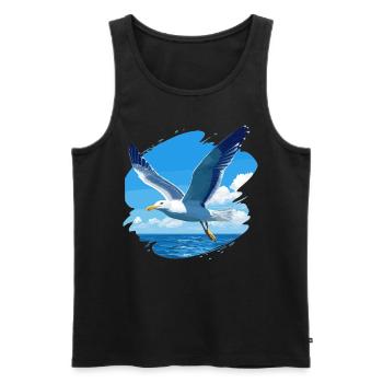 Seagulls Seagull - Men's Premium Organic Tank Top - black - Front - AI Model Male 178 light (178cm)