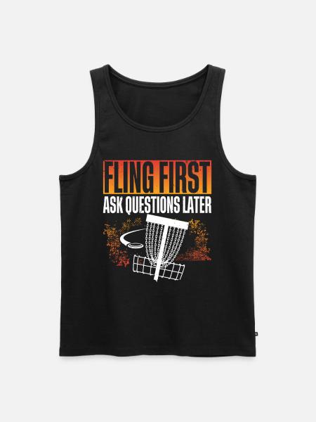 Disc Golf Discgolf - Men's Premium Organic Tank Top - black