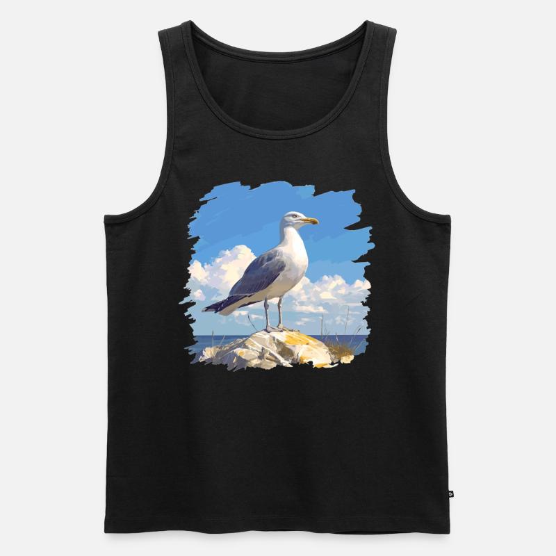 Mouettes Mouette - Débardeur bio Premium Homme - noir