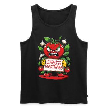 Legalize Marinara - Männer Premium Bio Tank Top - Schwarz - Vorne - Michal (187cm)