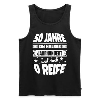 50 Jahre Halbes Jahrhundert 0 Reife Geburtstag - Männer Premium Bio Tank Top - Schwarz - Vorne - Michal (187cm)