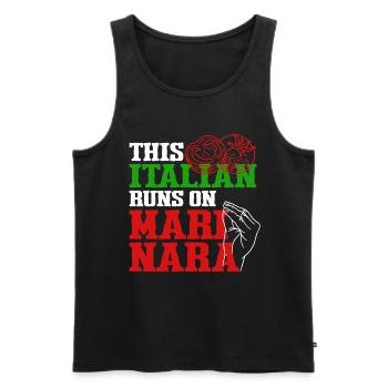 Marinara This Italian Runs On Marinara - Männer Premium Bio Tank Top - Schwarz - Vorne - Michal (187cm)